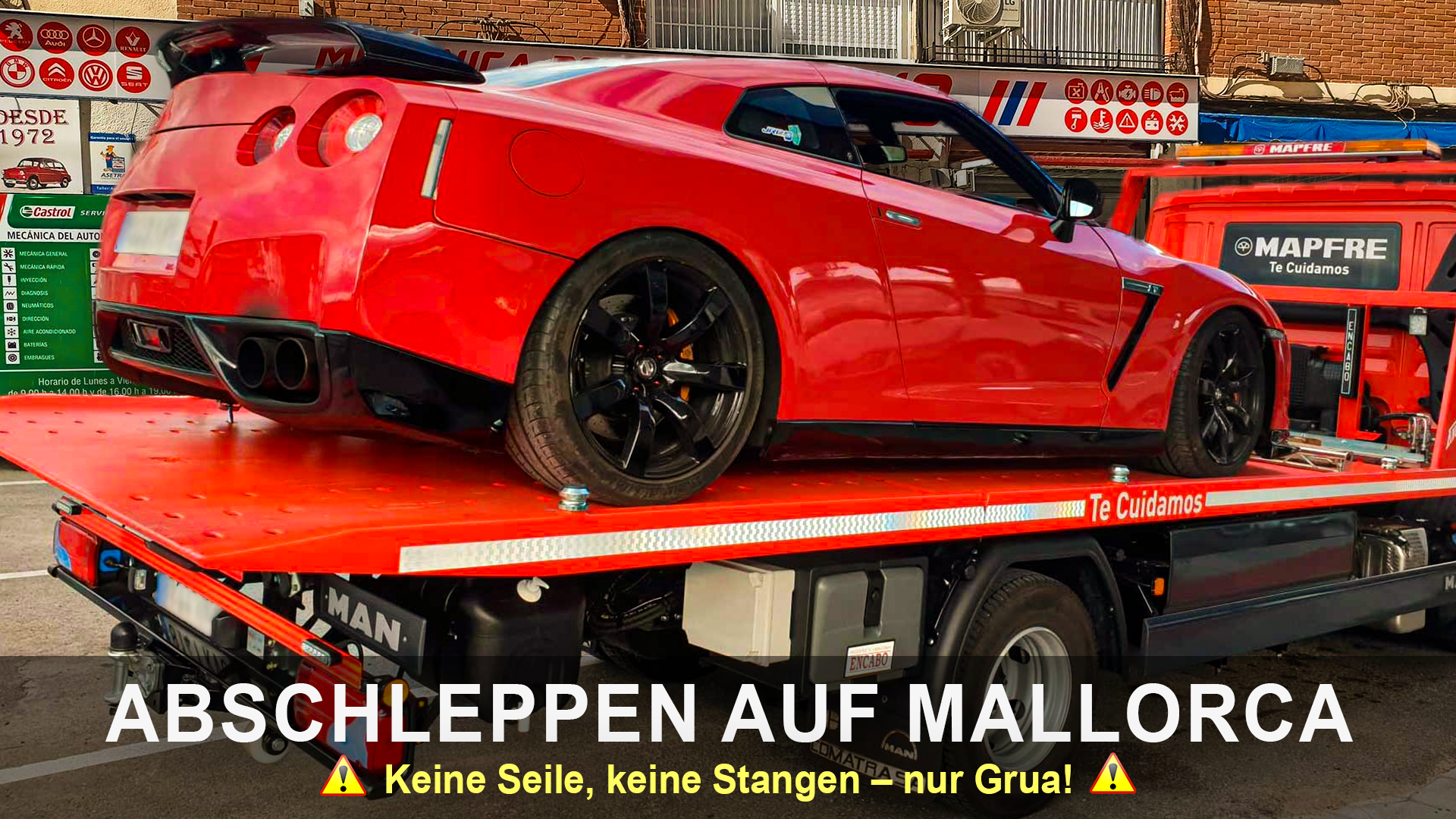 Versicherung & Abschleppen (Grua) auf Mallorca